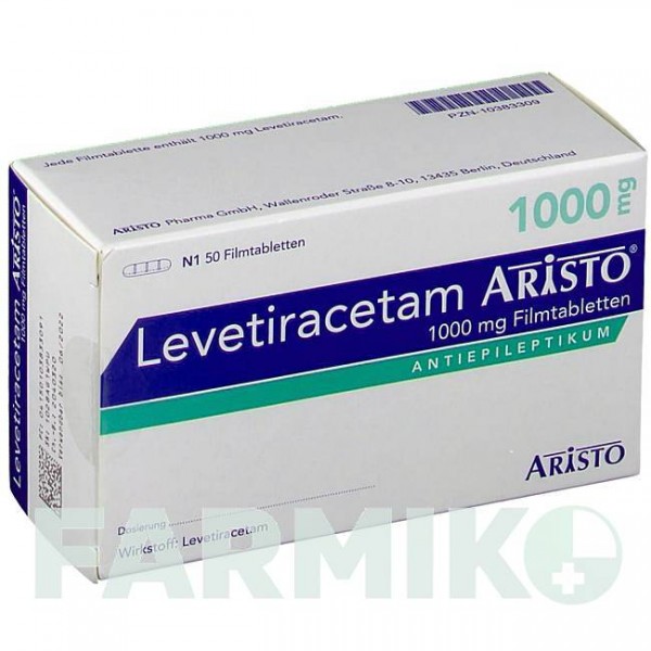 ЛЕВЕТИРАЦЕТАМ (LEVETIRACETAM) 1000 мг таблетки 50 шт - Леветирацетам ARISTO PHARMA