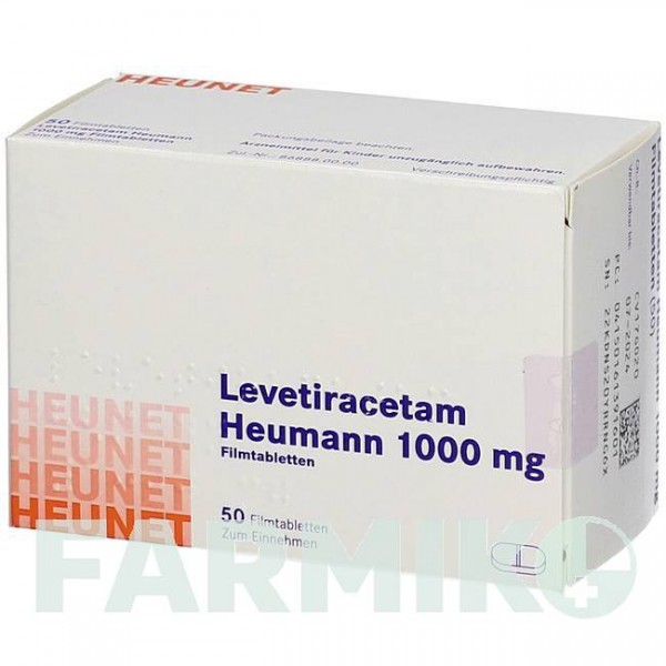 ЛЕВЕТИРАЦЕТАМ (LEVETIRACETAM) 1000 мг таблетки 50 шт - Леветирацетам HEUNET PHARMA