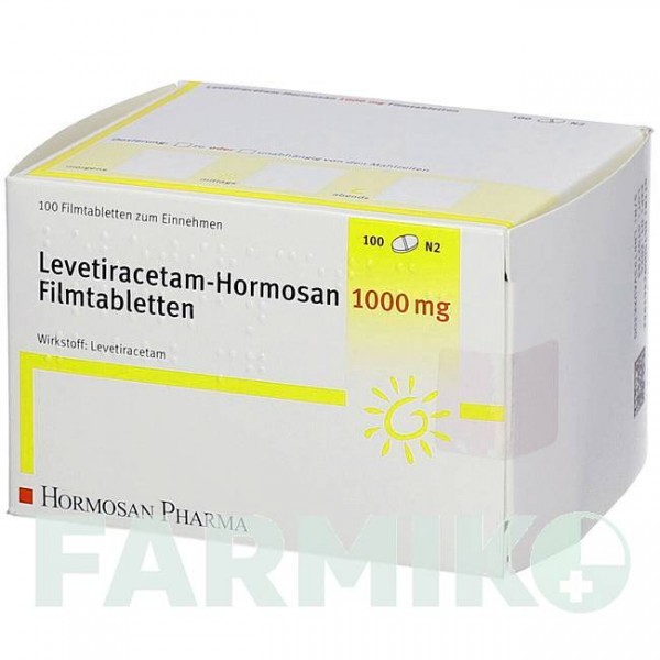 ЛЕВЕТИРАЦЕТАМ (LEVETIRACETAM) 1000 мг таблетки 100 шт - Леветирацетам HORMOSAN PHARMA