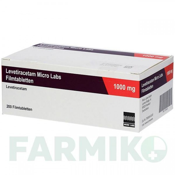 ЛЕВЕТИРАЦЕТАМ (LEVETIRACETAM) 1000 мг таблетки 50 шт - Леветирацетам MICRO LABS