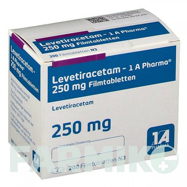 ЛЕВЕТИРАЦЕТАМ (LEVETIRACETAM) 250 мг таблетки 200 шт - Леветирацетам 1 A PHARMA