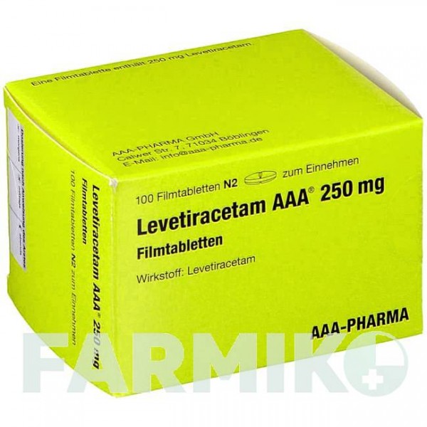 ЛЕВЕТИРАЦЕТАМ (LEVETIRACETAM) 250 мг таблетки 100 шт - Леветирацетам AAA - PHARMA