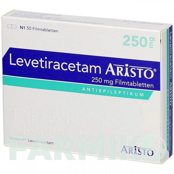 ЛЕВЕТИРАЦЕТАМ (LEVETIRACETAM) 250 мг таблетки 50 шт - Леветирацетам ARISTO PHARMA