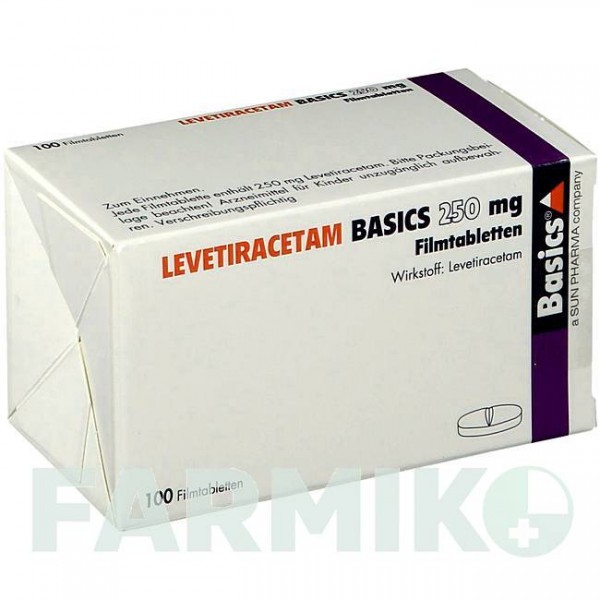 ЛЕВЕТИРАЦЕТАМ (LEVETIRACETAM) 250 мг таблетки 100 шт - Леветирацетам BASICS