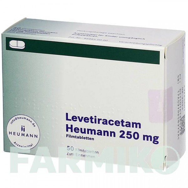 ЛЕВЕТИРАЦЕТАМ (LEVETIRACETAM) 250 мг таблетки 50 шт - Леветирацетам HEUMANN PHARMA