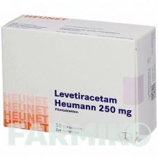 ЛЕВЕТИРАЦЕТАМ (LEVETIRACETAM) 250 мг таблетки 50 шт - Леветирацетам HEUNET PHARMA