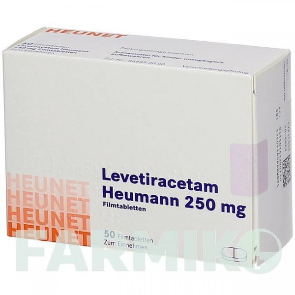 ЛЕВЕТИРАЦЕТАМ (LEVETIRACETAM) 250 мг таблетки 50 шт - Леветирацетам HEUNET PHARMA