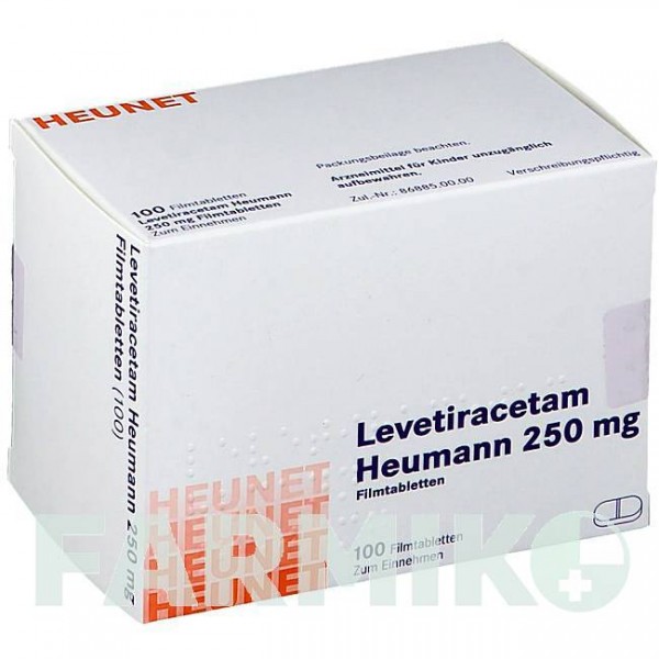 ЛЕВЕТИРАЦЕТАМ (LEVETIRACETAM) 250 мг таблетки 100 шт - Леветирацетам HEUNET PHARMA
