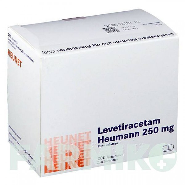 ЛЕВЕТИРАЦЕТАМ (LEVETIRACETAM) 250 мг таблетки 200 шт - Леветирацетам HEUNET PHARMA