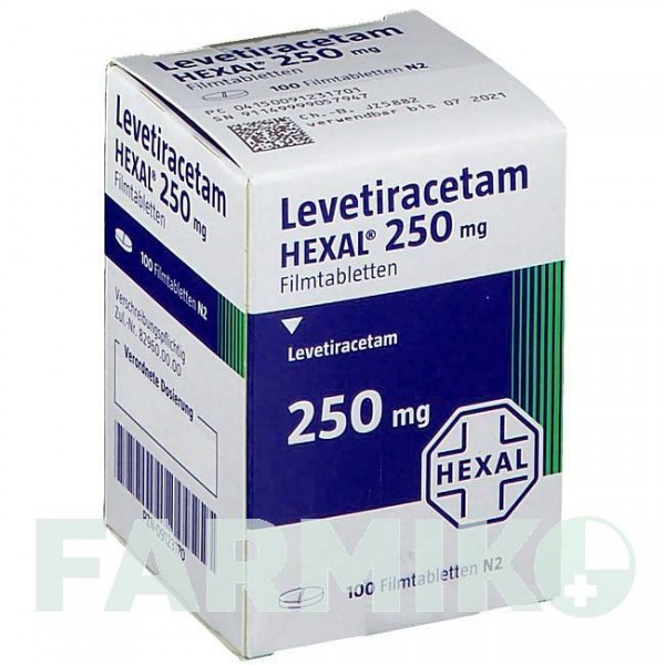 ЛЕВЕТИРАЦЕТАМ (LEVETIRACETAM) 250 мг таблетки 100 шт - Леветирацетам HEXAL