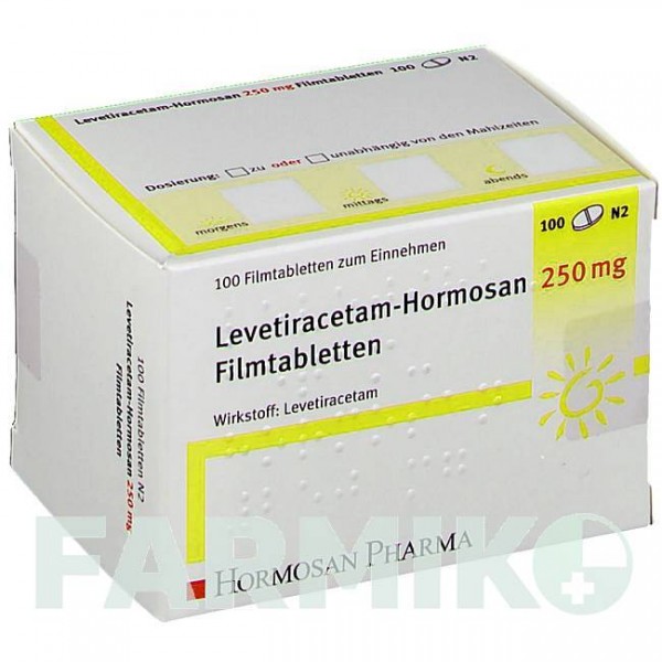 ЛЕВЕТИРАЦЕТАМ (LEVETIRACETAM) 250 мг таблетки 100 шт - Леветирацетам HORMOSAN PHARMA