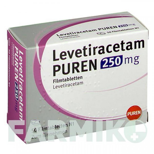 ЛЕВЕТИРАЦЕТАМ (LEVETIRACETAM) 250 мг таблетки 50 шт - Леветирацетам PUREN PHARMA