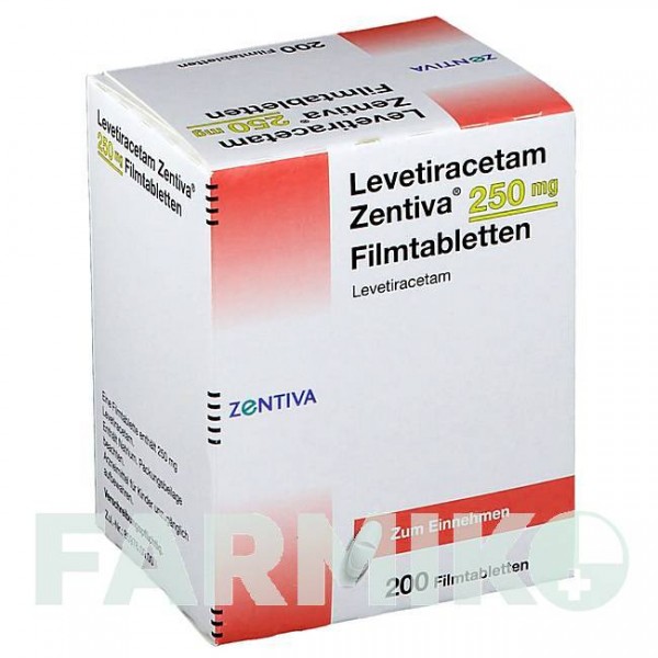 ЛЕВЕТИРАЦЕТАМ (LEVETIRACETAM) 250 мг таблетки 200 шт - Леветирацетам ZENTIVA