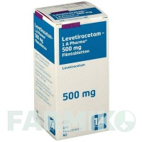 ЛЕВЕТИРАЦЕТАМ (LEVETIRACETAM) 500 мг таблетки 100 шт - Леветирацетам 1 A PHARMA