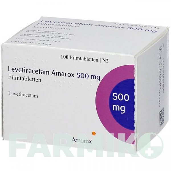 ЛЕВЕТИРАЦЕТАМ (LEVETIRACETAM) 500 мг таблетки 100 шт - Леветирацетам AMAROX PHARMA