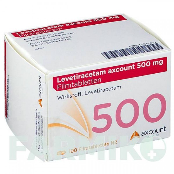 ЛЕВЕТИРАЦЕТАМ (LEVETIRACETAM) 500 мг таблетки 100 шт - Леветирацетам AXCOUNT GENERIKA