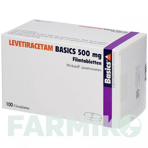 ЛЕВЕТИРАЦЕТАМ (LEVETIRACETAM) 500 мг таблетки 100 шт - Леветирацетам BASICS
