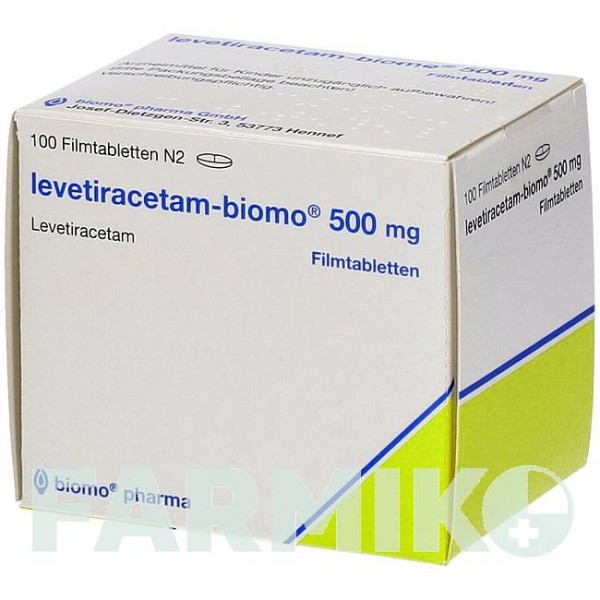 ЛЕВЕТИРАЦЕТАМ (LEVETIRACETAM) 500 мг таблетки 100 шт - Леветирацетам BIOMO PHARMA