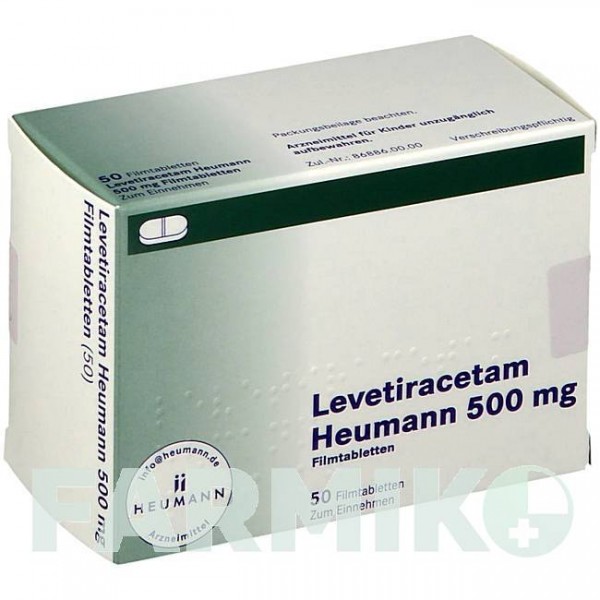 ЛЕВЕТИРАЦЕТАМ (LEVETIRACETAM) 500 мг таблетки 50 шт - Леветирацетам HEUMANN PHARMA