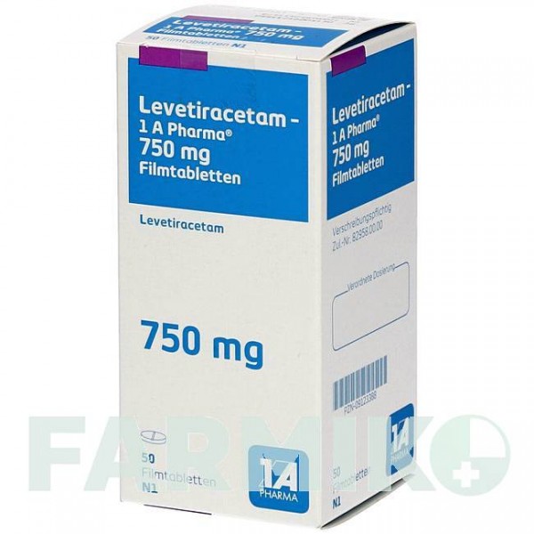 ЛЕВЕТИРАЦЕТАМ (LEVETIRACETAM) 750 мг таблетки 100 шт - Леветирацетам 1 A PHARMA
