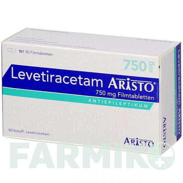 ЛЕВЕТИРАЦЕТАМ (LEVETIRACETAM) 750 мг таблетки 50 шт - Леветирацетам ARISTO PHARMA
