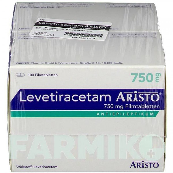 ЛЕВЕТИРАЦЕТАМ (LEVETIRACETAM) 750 мг таблетки 200 шт - Леветирацетам ARISTO PHARMA
