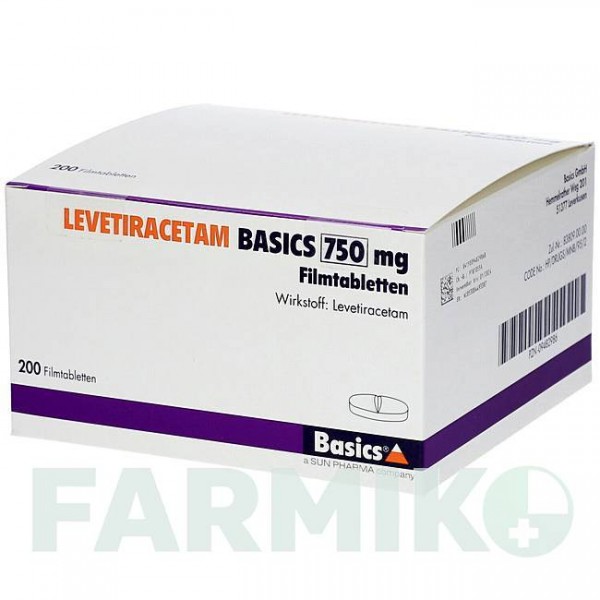 ЛЕВЕТИРАЦЕТАМ (LEVETIRACETAM) 750 мг таблетки 200 шт - Леветирацетам BASICS