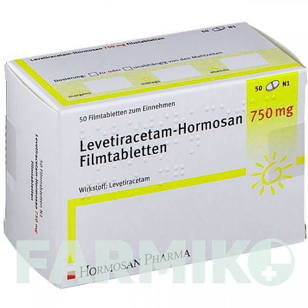 ЛЕВЕТИРАЦЕТАМ (LEVETIRACETAM) 750 мг таблетки 50 шт - Леветирацетам HORMOSAN PHARMA