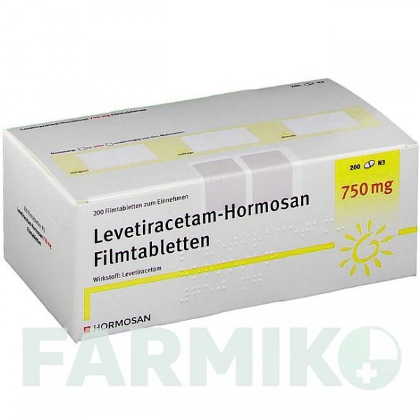 ЛЕВЕТИРАЦЕТАМ (LEVETIRACETAM) 750 мг таблетки 200 шт - Леветирацетам HORMOSAN PHARMA