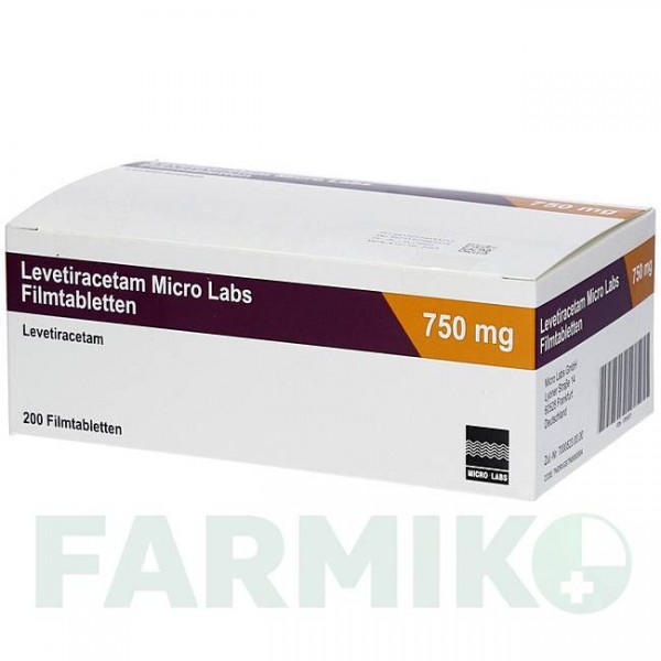 ЛЕВЕТИРАЦЕТАМ (LEVETIRACETAM) 750 мг таблетки 200 шт - Леветирацетам MICRO LABS