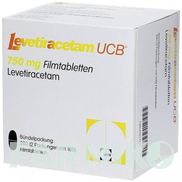 ЛЕВЕТИРАЦЕТАМ (LEVETIRACETAM) 750 мг таблетки 50 шт - Леветирацетам UCB PHARMA