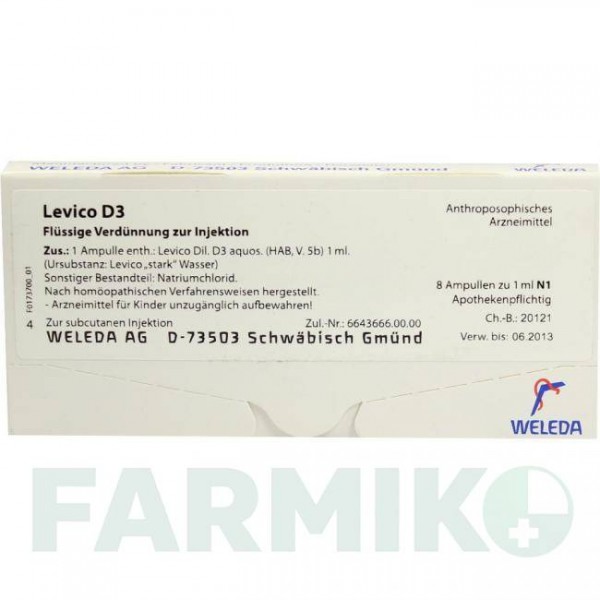 ЛЕВІКО (LEVICO) D 3 ампули 8x1 мл - Гомеопатія WELEDA