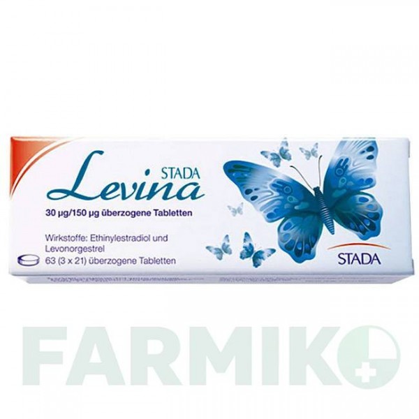 ЛЕВИНА (LEVINA) 30 мкг/150 мкг таблетки 3x21 шт - Левоноргестрел, Этинилэстрадиол STADAPHARM
