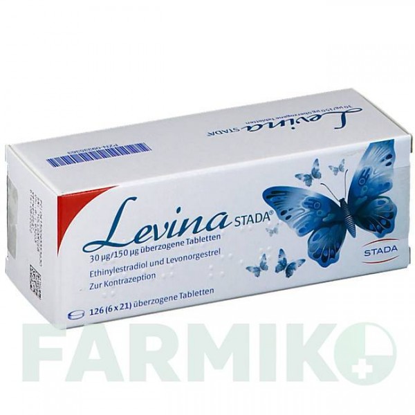 ЛЕВИНА (LEVINA) 30 мкг/150 мкг таблетки 6x21 шт - Левоноргестрел, Этинилэстрадиол STADAPHARM