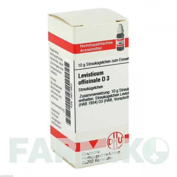 ЛЕВИСТИКУМ ОФФИЦИНАЛИС (LEVISTICUM OFFICINALIS) D 3 глобули 10 г - Гомеопатия DHU