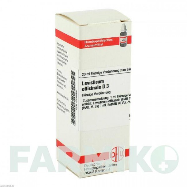 ЛЕВИСТИКУМ ОФФИЦИНАЛИС (LEVISTICUM OFFICINALIS) D 3 раствор 20 мл - Гомеопатия DHU