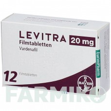 ЛЕВИТРА (LEVITRA) 20 мг таблетки 12 шт - Варденафил EURIMPHARM