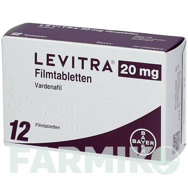 ЛЕВІТРА (LEVITRA) 20 мг таблетки 12 шт - Варденафіл JENAPHARM