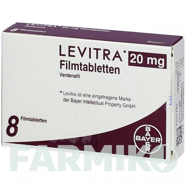 ЛЕВИТРА (LEVITRA) 20 мг таблетки 8 шт - Варденафил KOHLPHARMA