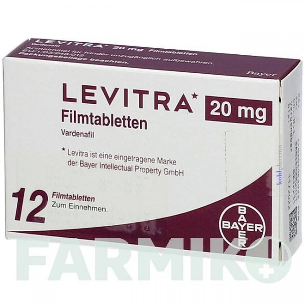 ЛЕВИТРА (LEVITRA) 20 мг таблетки 12 шт - Варденафил KOHLPHARMA
