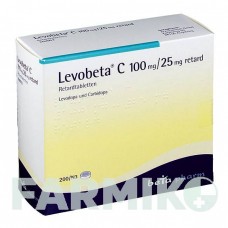 ЛЕВОБЕТА (LEVOBETA) 100 мг/25 мг таблетки 200 шт - Леводопа, Карбидопа BETAPHARM