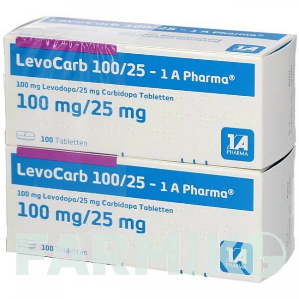 ЛЕВОКАРБ (LEVOCARB) 100/25 таблетки 200 шт - Леводопа, Карбідопа 1 A PHARMA