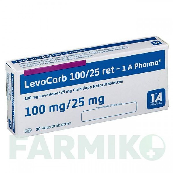 ЛЕВОКАРБ (LEVOCARB) 100/25 таблетки 30 шт - Леводопа, Карбидопа 1 A PHARMA