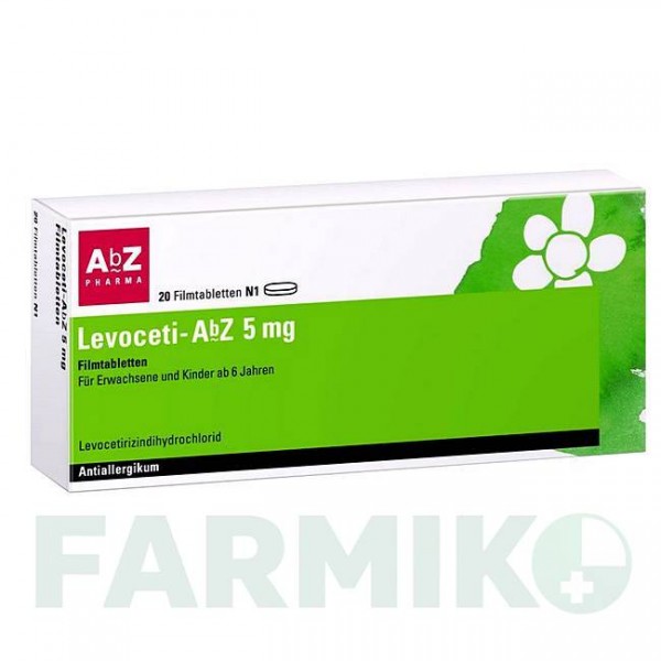 ЛЕВОЦЕТИ (LEVOCETI) 5 мг таблетки 20 шт - Левоцетиризин ABZ PHARMA