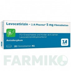 ЛЕВОЦЕТИРИЗИН (LEVOCETIRIZIN) 5 мг таблетки 20 шт - Левоцетиризин 1 A PHARMA