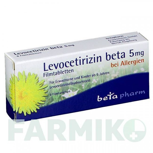 ЛЕВОЦЕТИРИЗИН (LEVOCETIRIZIN) 5 мг таблетки 6 шт - Левоцетиризин BETAPHARM