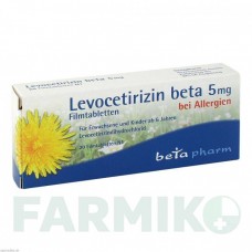 ЛЕВОЦЕТИРИЗИН (LEVOCETIRIZIN) 5 мг таблетки 20 шт - Левоцетиризин BETAPHARM