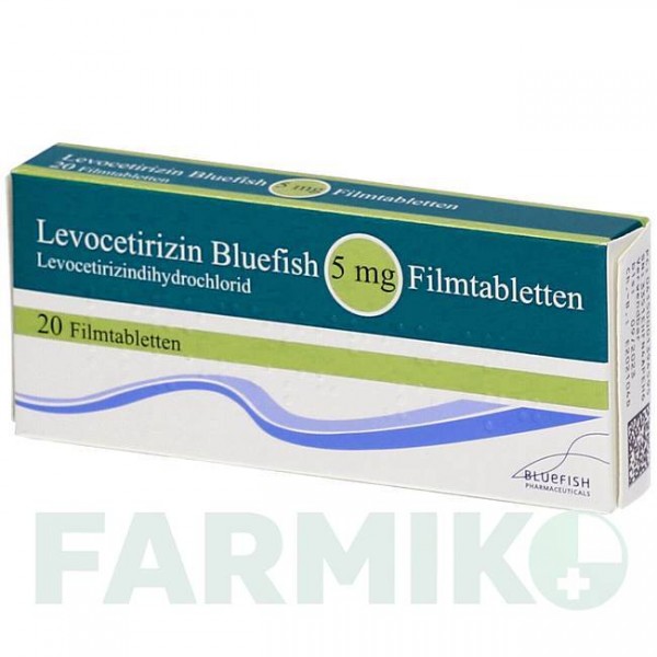 ЛЕВОЦЕТИРИЗИН (LEVOCETIRIZIN) 5 мг таблетки 20 шт - Левоцетиризин BLUEFISH