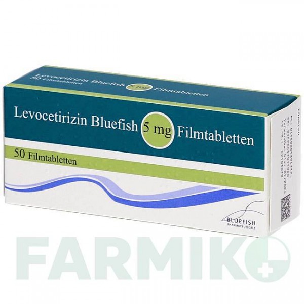 ЛЕВОЦЕТИРИЗИН (LEVOCETIRIZIN) 5 мг таблетки 50 шт - Левоцетиризин BLUEFISH