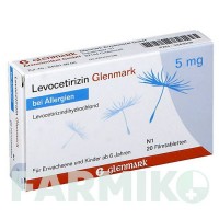 ЛЕВОЦЕТИРИЗИН (LEVOCETIRIZIN) 5 мг таблетки 20 шт - Левоцетиризин GLENMARK